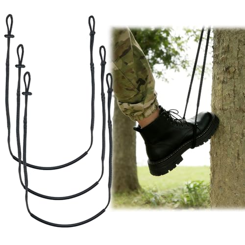 3 Pcs Climbing Stick Aider with Rope Ladder for Tree Stand