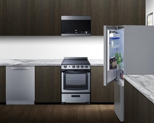 Summit 28" Bottom Freezer Refrigerator, Refrigerator- Freezer, Energy Star, Stainless Steel - FFBF154SSLHD (Left Hand Door) on Fridge.com