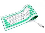 teclado flexible usb para laptop  Mooster Gum Slim Mk53 - Teclado Flexible con USB, Color Verde