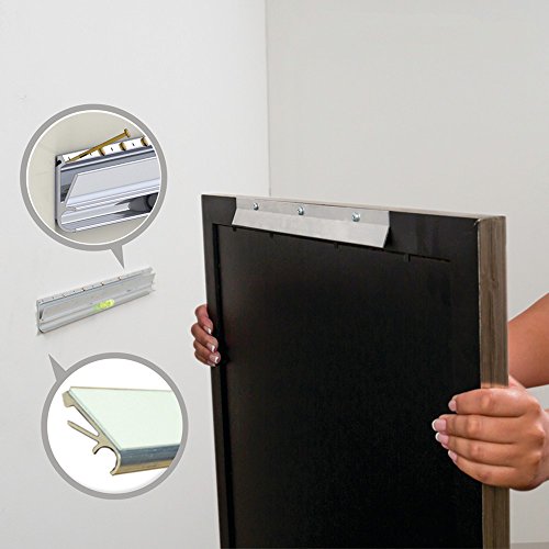 Image of Hangman 15 Inch Picture Hanger Frame Hanging System Kit, No Wall Damage Rental Friendly French Cleat Z-Bar Nail Support Wall Art, Mirror, and Headboard Wall Mounting Brackets - Up to 150 lbs