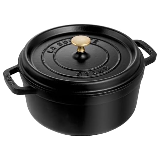 Staub 1102425 Cocotte Ronde Noir Mat 24 cm
