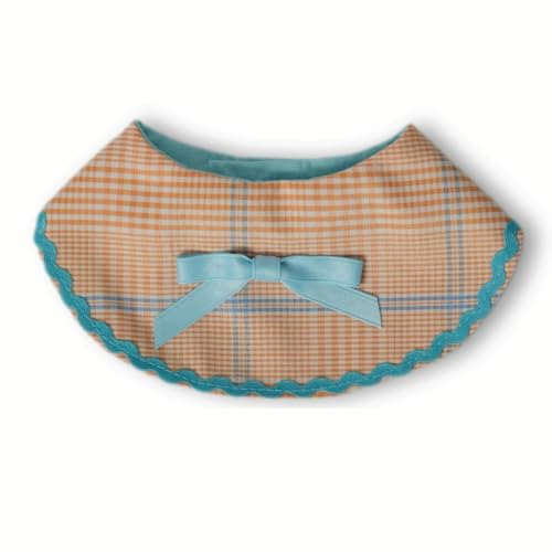 【ハンドメイド】ペット用おしゃれスカーフ 首輪風 バンダナ風 猫 小型犬 中型犬 大型犬用 リボン付き 可愛い 柄 選べる 春夏 秋冬兼用 (orange, L)