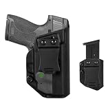 S&W M&P Shield IWB Laser Holster Right Hand Fits S&W M&P Shield M2.0 3.1' 9mm/.40 with Integrated CT Laser Pistol Holster & Universal 9mm/.40 Single Stack Mag Carrier Concealed Carry