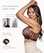 FeelinGirl Compression Bras for Women Post Surgery Front Closure Surgical Bra Wirefree Brown Small