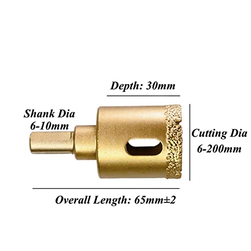 Foret diamant 16mm sec sous vide brasé diamant forage trépan céramique