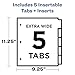 Avery 11902 Pocket Insertable Dividers, Plastic, 5-Tab, Multi-Color