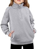 Arshiner Girls Half Zip Sweatshirt Fleece Quarter Zip Pullover Sweatshirts Fall Winter Clothes for Teen Girl...