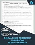 Rental Lease Agreement Forms Book (60 Forms / 2 Pages per form) | Month-to-Month Rental Lease Agreement Between Tenant and Landlord | rental ... Forms | 8.5