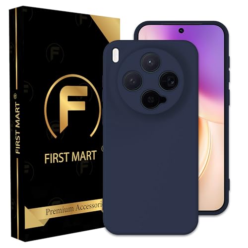 Image of FIRST MART Matte Silicone Back Cover for Vivo X300 - Blue