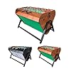 KICK Triplex 55" 3-in-1 Swivel Multi Game Table (Brown) – Foosball, Billiards/Pool & Air Hockey