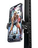 Stouchi Gym Magnetic Phone Holder, 360° Adjustable [N55 Dual Magnet] Phone Mount Gym Accessories for Women/Men, All Metal Portable Workout Essentials Compatible with 4.7-6.5" Smartphones, Black