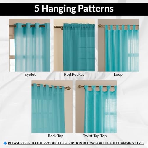 Image of HOMEMONDE Sheer Curtains for Living Room, Bed Room - Transparent Curtain Home Decor