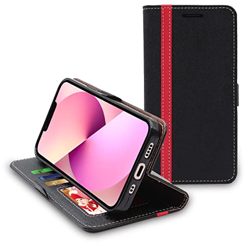 Ya en manzanajugosa.com: ebestStar - Funda para iPhone 14, iPhone 13 Apple, Carcasa Libro Capa, Protectora Cartera, Cuero PU Soporte Tarjeta, Negro/Rojo