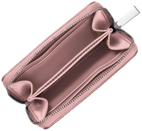Image of Michael Kors Jet Set Small Zip Around Card Case, Smokey Rose