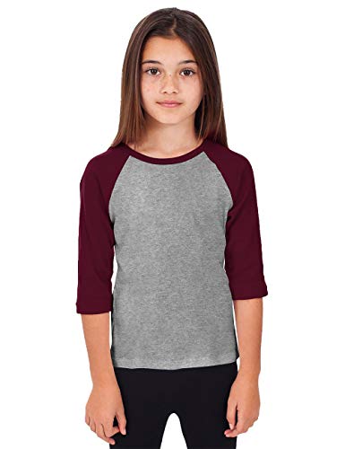 Image of Hat and Beyond Kids Raglan Jersey Child Toddler Youth Uniforms 3 /4 Sleeves T Shirts