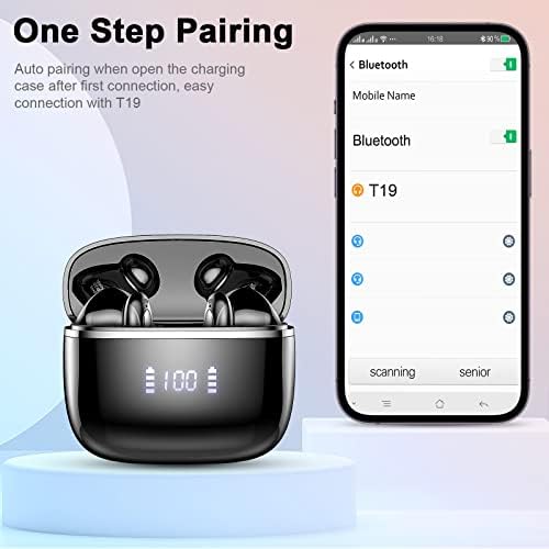 Wireless Earbuds, Bluetooth 5.3 Wireless Headphones in Ear with 40Hrs HiFi Stereo, 13mm Drivers Wireless Earphones, 4 ENC Mics, Clear Call, Touch Control, USB-C, IP7 Waterproof Sport Bluetooth Earbuds