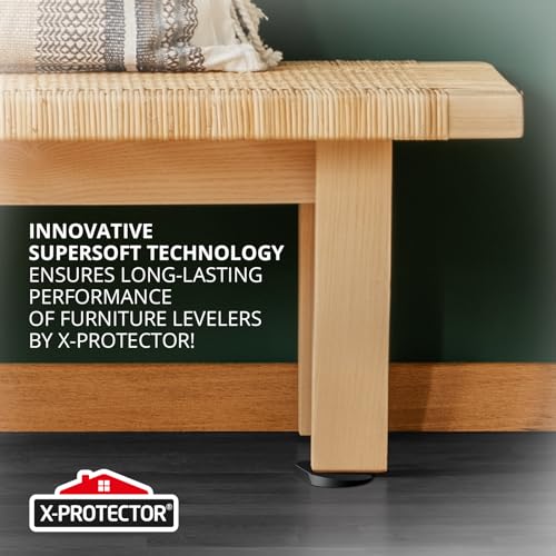 X-Protector Furniture Levelers - 30 PCS 5cm - Black Rubber Shims for Leveling - Multi-Purpose Furniture Leveling Feet to Prevent Furniture from Wobbling - Good for All Kinds of Furniture!