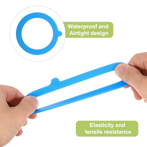QUARKZMAN 6 Stück Gummidichtungen Für Glasbehälter Wasserdichte Silikondichtungsringe Dichtungsringe Zubehör Für Mason Jars Deckel Einmachglas Blau