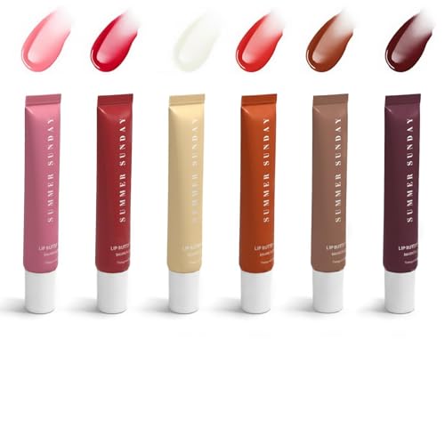 Bettinay 6 PCS Lip Butter Balm 6 Colors of Moisturizing Lip balm to Soothe Dry Lips