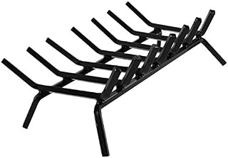 INNO STAGE Wrought Iron Fireplace Log Grate, 21 Inch Heavy Duty Steel Andirons