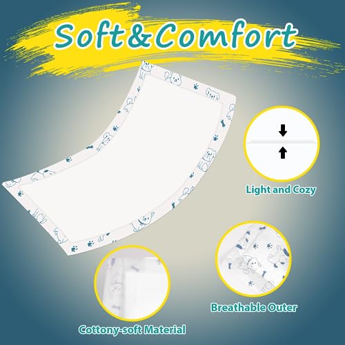 Image of Disposable Dog Diaper Liners - 50PCS Dog Booster Pads for Male Female Dogs - Doggie Diaper Insert Pads for Pet Belly Bands Wraps Period Pants Covers(S,50)