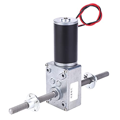 Worm Gear Motor, Dual Output Shaft M8 Double Right Hand Thread, Reducer Speed Reduction for Motor Ratio 17 (Reduction Ratio 290)