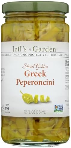Jeff's Naturals Sliced Golden Greek Peperoncini - 12 oz