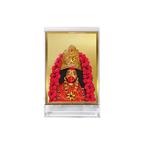 Image of DIVINITI 24K Gold Plated Acrylic Goddess Tara Devi Car Dashboard Idol Frame | Premium Spiritual Gifting Item for Divine Blessings & Positivity | Luxury Religious Decor for Car, Office & Home | 11 X 7