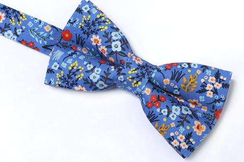 Image of Colorful Fun Pattern Pre-Tied Bow Tie Mens Floral Space Adjustable Bowtie