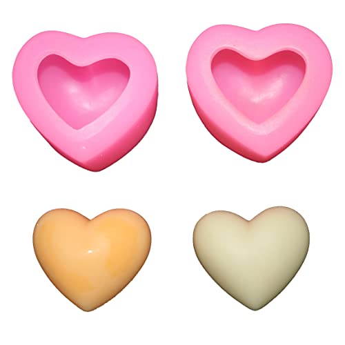 Lvdge 2-Pack 3D Heart-Shaped Silicone Soap Mold For Natural Skincare Soap Making, Diy Art Soap And Valentine's Day And Mother's Day Gifts #TOP4