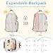 mommore Diaper Bag Backpack, Multi-pocket Large Diaper Bag Travel Backpack for Mom Dad, Quick Access Baby Bag with Insulated Pockets, Changing Pad, Stroller Straps