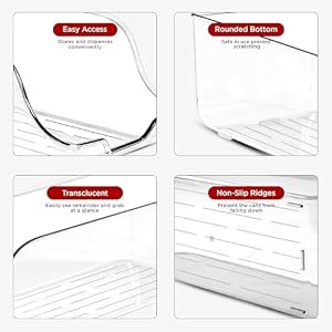 KICHLY Organizador Nevera latas (Pack de 2) – Apilable y Ahorra Espacio – Dispensador de Latas de Refresco para Despensa, Nevera, Congelador & Lavadero (Claro)
