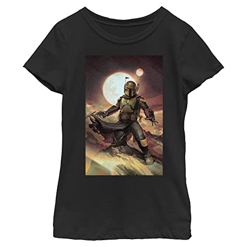 T-shirt Star Wars Boba Fett fille taille M col rond noir