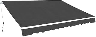 vidaXL Gelenkarmmarkise 400cm Anthrazit Markise Sonnenschutz Terrasse Balkon