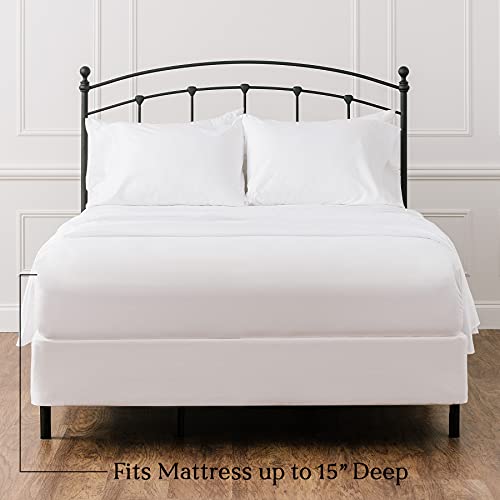 Chanasya Ultra Soft Embossed White Queen Bed Sheets Set 4-Piece - Percale Microfiber Hypoallergenic - Fitted Sheet Flat Sheet & Pillow Cases - Deep Pocket Breathable Wrinkle Resistant (Queen) White #TOP6