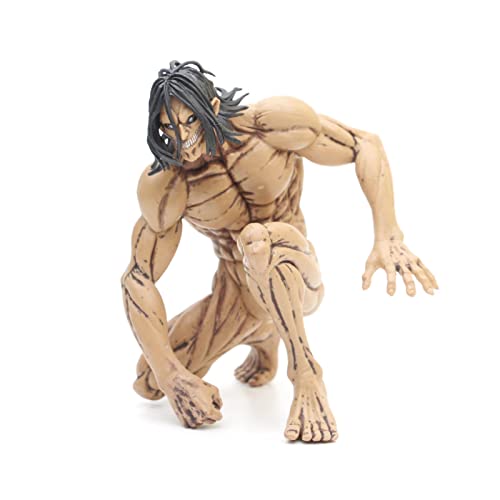 Jilijia Figurine Eren Jaeger de 15 cm en PVC - Figurine géante d'Eren debout ou assis - Jouet - Décoration de bureau - Cadeaux de collection