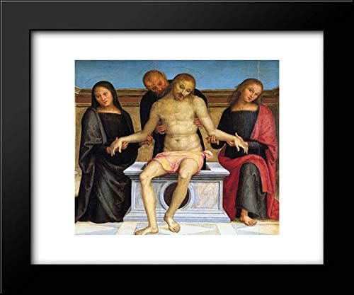 Pala Di Sant Agostino (Pieta) 18x15 Lámina enmarcada por Pietro Perugino