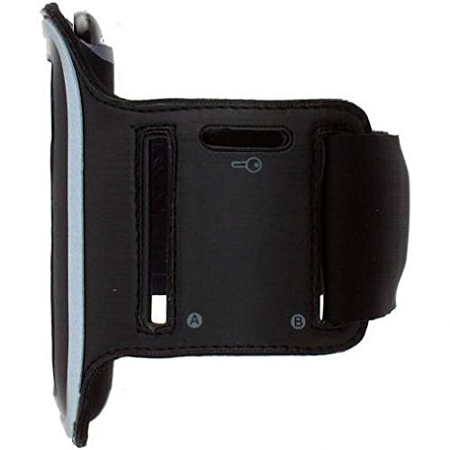 Armband Sports Gym Workout Cover Case Running Arm Strap Band Neoprene Black for AT&T ZTE Blade Spark - Boost Mobile iPhone 6 Plus - Boost Mobile iPhone 6S Plus - Boost Mobile LG G Flex 2