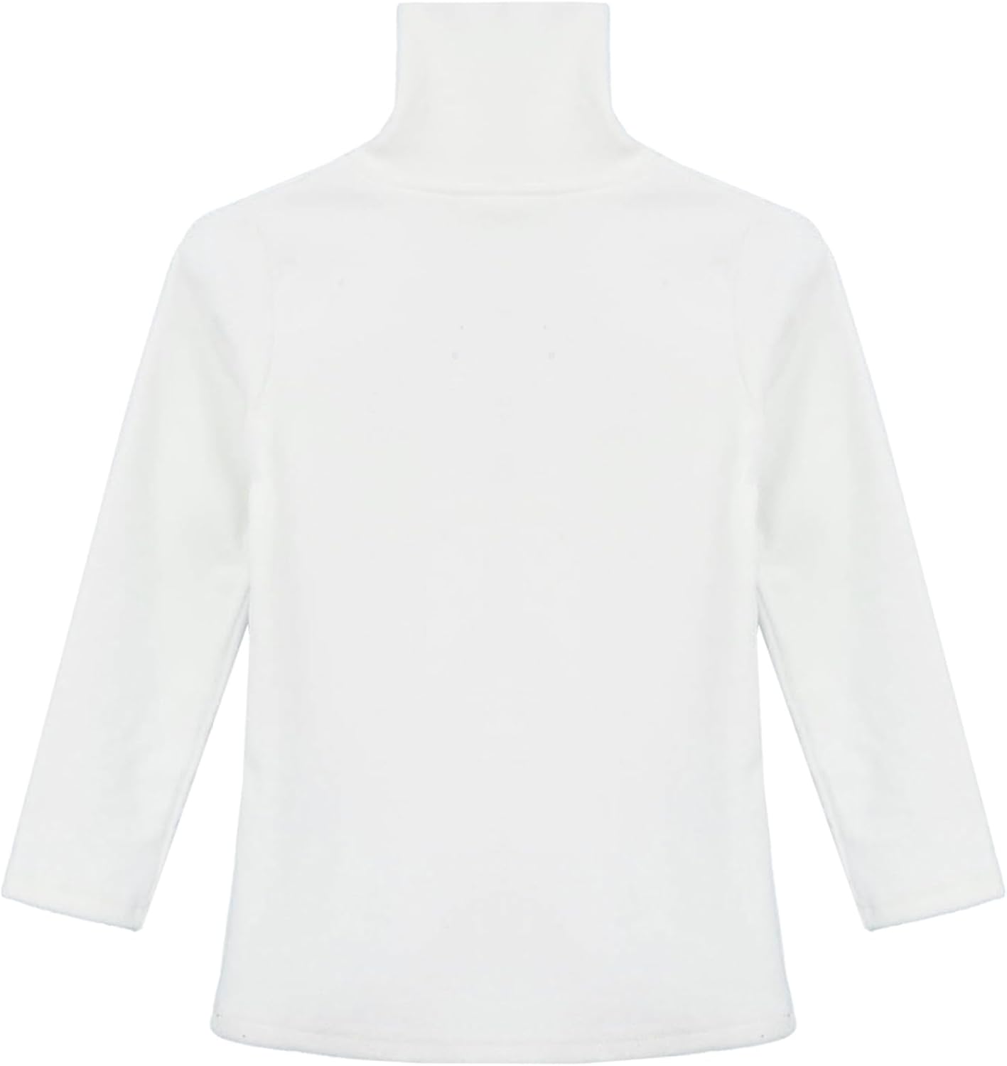 Kids High Turtle Neck Fleece Shirt Long Sleeve Butterfly Print Thermal Undershirts T Shirts