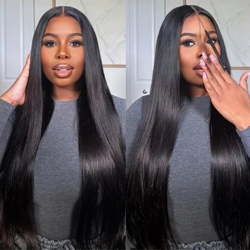 FLLUFWIG 7x6 HD Lace Wear and Go Glueless Wigs Human