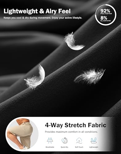 g gradual men39s casual shorts 734 934 lightweight 4 pockets stretch quick-dry summer shorts for golf work hiking trips