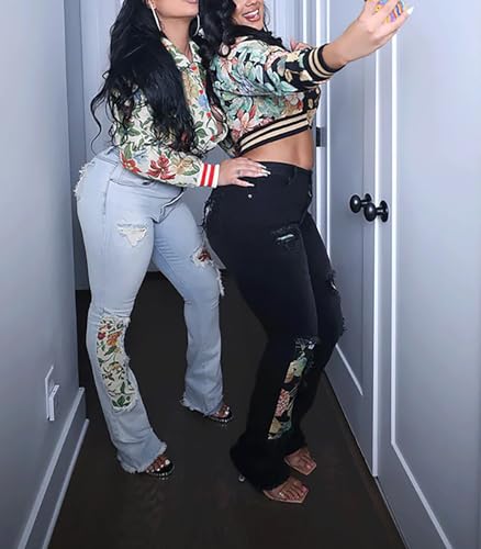 KANSOON Varsity Jacket Women Bomber Textured Floral Cropped Jackets Letterman Snap Buttons Long Sleeves Coats4