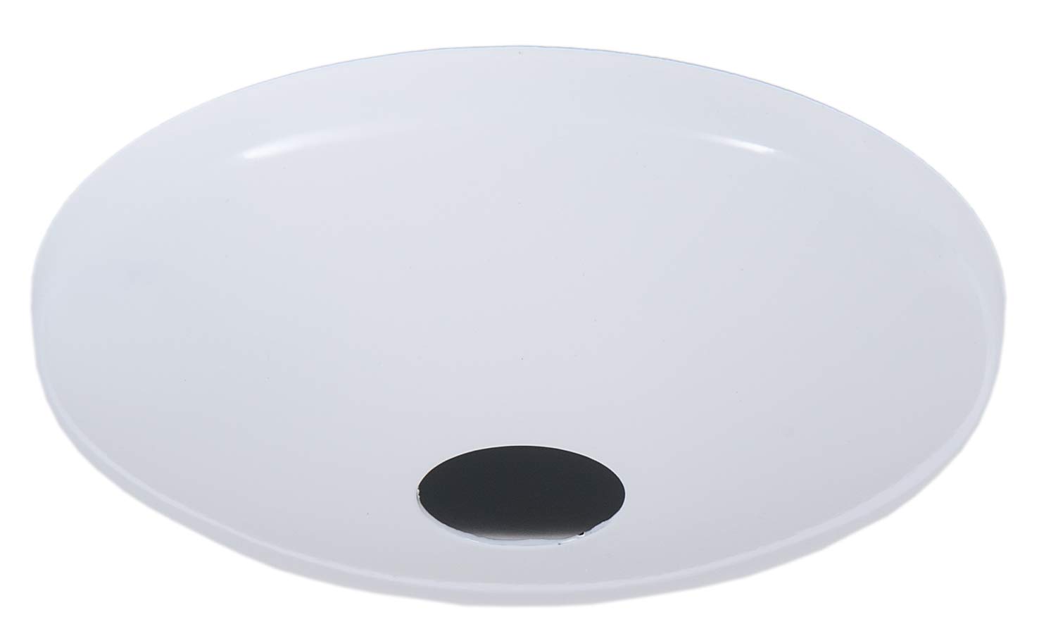 B&amp;P Lamp® White Screw Collar Ceiling Light Canopy Plate, Hardware Not Included