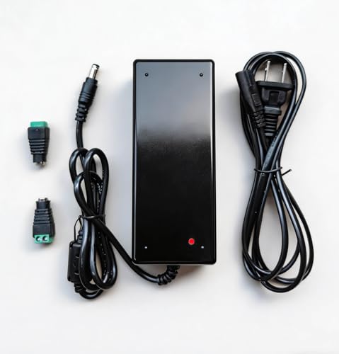 12V 5A Power Supply Adapter, 60W, AC 100-240V Input, 5.5x2.5mm DC Output Jack, for 5050 3528 LED Strip Module Strips, 3D Printer, ham Radio transceiver, car subwoofer amp, Audio Amplifier, ADSL Cats