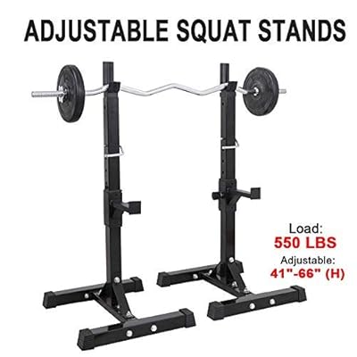Rack De Squat Réglable SEGAWE 2 Pièces - Support Haltères 550 Lbs, Neuf