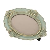 Cadre photo ovale vintage à accrocher mur : conçu pour une fixation murale, il s’intègre harmonieusement à différents styles de décoration et agencements muraux