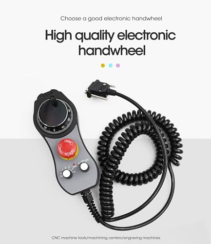 RATTMMOTOR Volante eletrônico CNC, volante CNC de 6 eixos, pingente MPG com interface de gerador de