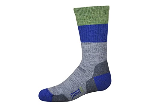 Point6 Kids Block Stripe, Extra Light Crew sock - Main Image