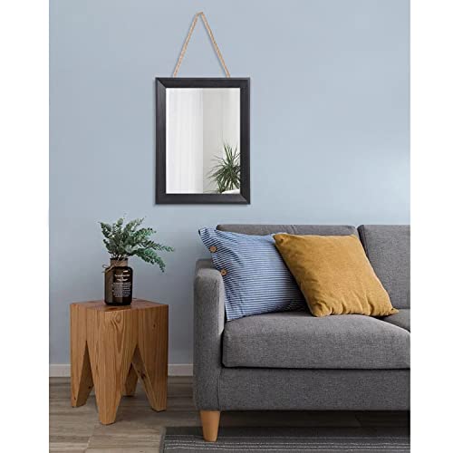 Aazzkang Wall Mirror Black Rectangle Mirrors For Wall With Wood Framed Decorative Hanging Mirror For Bedroom Bathroom Living Room Farmhouse thumb #6