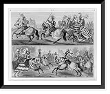 Historic Framed Print, [European body armor: fig. 1 Full armor of Emperor Maximilian; fig. 2 Full armor of King Henry VIII; fig. 3 & 4 English and German knights; fig. 5 Squires; fig. 6 & 7 Engl. & Ger. knights in a tournament; fig. 8 Judge of the tournament], 17-7/8' x 21-7/8'